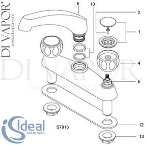 Ideal Standard Fairline Metal Kitchen Tap Spare Parts - IDL DV 219